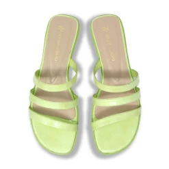 CILIA - Charol Menta Regina Romero Zapato Sandalia De Piso Para Dama En Piel -Reginaromero Tienda de ventas Regina Romero zapato flat mule de piso Cilia verde claro charol piel 6