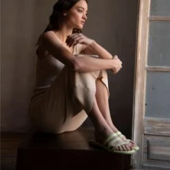 CILIA - Charol Menta Regina Romero Zapato Sandalia De Piso Para Dama En Piel -Reginaromero Tienda de ventas Regina Romero zapato flat mule de piso Cilia verde claro charol piel 9