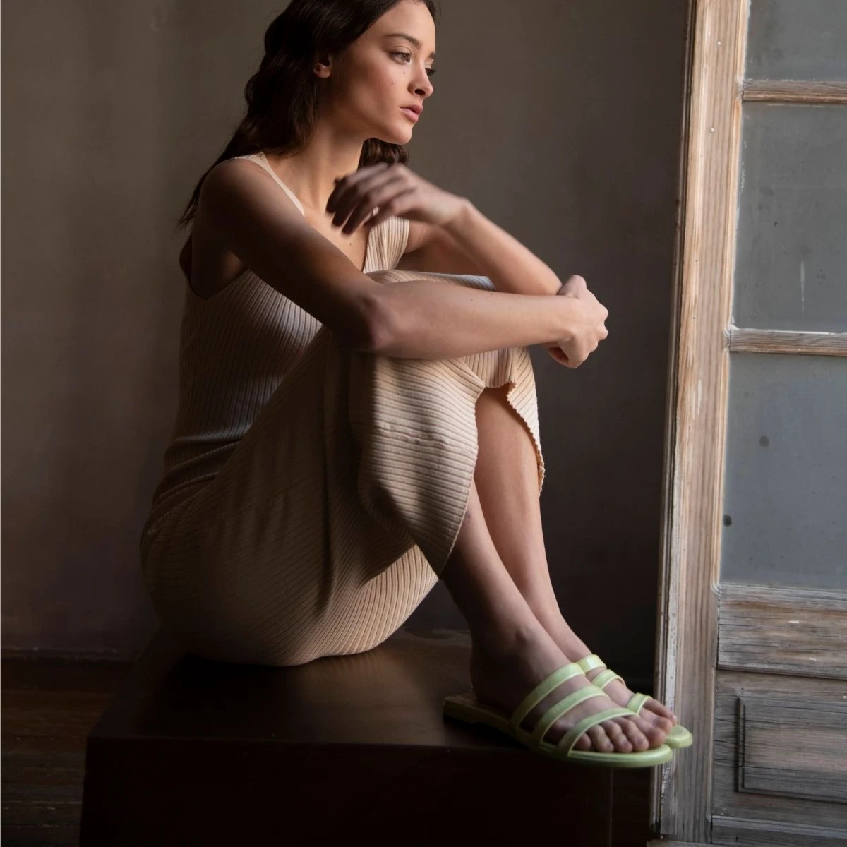 CILIA - Charol Menta Regina Romero Zapato Sandalia De Piso Para Dama En Piel - Imagen 4