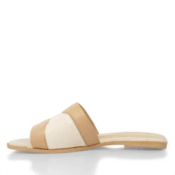 COCO - Vainilla Y Latte Regina Romero Zapato Sandalia De Piso Para Dama En Piel -Reginaromero Tienda de ventas Regina Romero zapato flat mule de piso Coco vainilla latte piel 3