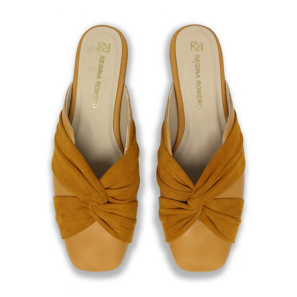 GISELLE - Mostaza Regina Romero Zapato Flat Balerina De Piso Para Dama En Piel 7 GISELLE - Mostaza Regina Romero Zapato Flat Balerina De Piso Para Dama En Piel - Imagen 7