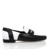 CLARK - Blanco Y Negro Regina Romero Zapato Mocasin De Piso Para Dama En Piel