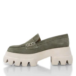 LOVE 65 - Ante Verde Regina Romero Zapato Tenis Urbano Sport Para Dama En Piel -Reginaromero Tienda de ventas Regina Romero zapato mocasin Love ante olivo piel 4