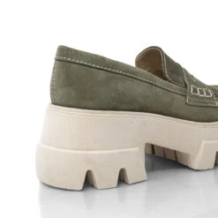 LOVE 65 - Ante Verde Regina Romero Zapato Tenis Urbano Sport Para Dama En Piel -Reginaromero Tienda de ventas Regina Romero zapato mocasin Love ante olivo piel 5