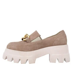 RAQUEL 65 - Gamuza Palo De Rosa Regina Romero Zapato Tenis Urbano Sport Para Dama En Piel -Reginaromero Tienda de ventas Regina Romero zapato mocasin plataforma Raquel rosa piel 4