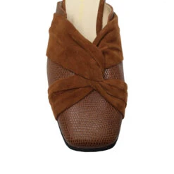 GISELLE - Nuez Regina Romero Zapato Flat Balerina De Piso Para Dama En Piel -Reginaromero Tienda de ventas Regina Romero zapato mule mocasin Giselle nuez piel 5