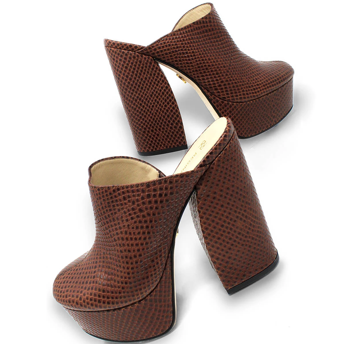 SUZETTE 135 - Tan Regina Romero Zapato Plataforma Tacon Alto Para Dama En Piel 7 SUZETTE 135 - Tan Regina Romero Zapato Plataforma Tacon Alto Para Dama En Piel - Imagen 7