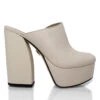 SUZETTE 135 - Latte Regina Romero Zapato Plataforma Tacon Alto Para Dama En Piel