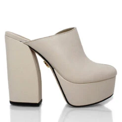SUZETTE 135 - Latte Regina Romero Zapato Plataforma Tacon Alto Para Dama En Piel