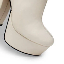 SUZETTE 135 - Latte Regina Romero Zapato Plataforma Tacon Alto Para Dama En Piel -Reginaromero Tienda de ventas Regina Romero zapato mule plataforma Suzette latte piel 6