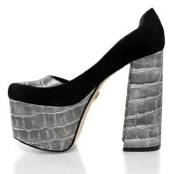 ROSE 150 - Plata Regina Romero Zapato Plataforma Tacon Alto Para Dama En Piel 17 ROSE 150 - Plata Regina Romero Zapato Plataforma Tacon Alto Para Dama En Piel -Reginaromero Tienda de ventas Regina Romero zapato plataforma Rosa iman piel 4