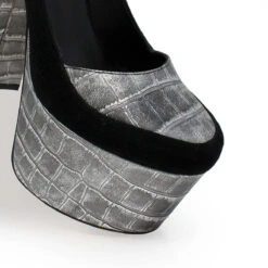 ROSE 150 - Plata Regina Romero Zapato Plataforma Tacon Alto Para Dama En Piel 19 ROSE 150 - Plata Regina Romero Zapato Plataforma Tacon Alto Para Dama En Piel -Reginaromero Tienda de ventas Regina Romero zapato plataforma Rosa iman piel 6