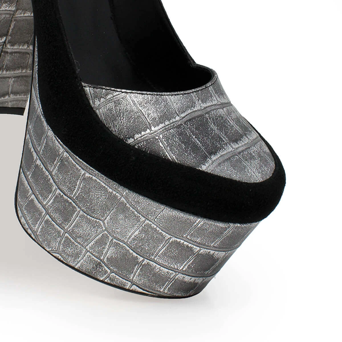 ROSE 150 - Plata Regina Romero Zapato Plataforma Tacon Alto Para Dama En Piel 9 ROSE 150 - Plata Regina Romero Zapato Plataforma Tacon Alto Para Dama En Piel - Imagen 9