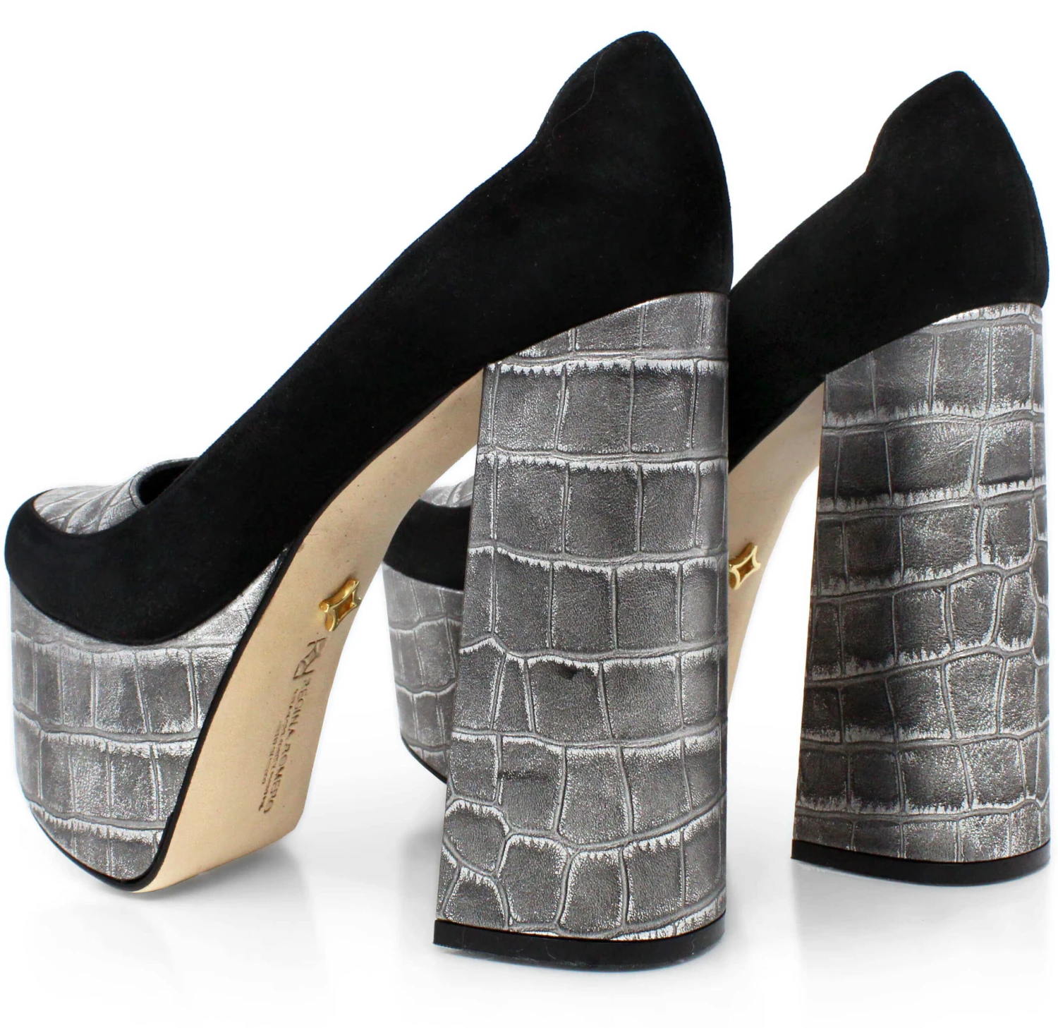 ROSE 150 - Plata Regina Romero Zapato Plataforma Tacon Alto Para Dama En Piel 11 ROSE 150 - Plata Regina Romero Zapato Plataforma Tacon Alto Para Dama En Piel - Imagen 11