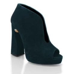 ZAIS 125 - Ante Azul Verde Regina Romero Zapato Sandalia Plataforma Tacon Alto Para Dama En Piel -Reginaromero Tienda de ventas Regina Romero zapato plataforma Zais ante petroleo piel 3