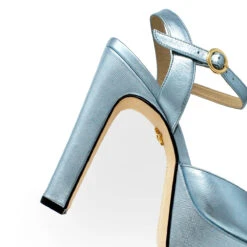 SABRINA 135 - Azul Perlizado Regina Romero Zapato Sandalia Plataforma Tacon Alto Para Dama En Piel -Reginaromero Tienda de ventas Regina Romero zapato sandalia plataforma Sabrina 135 azulperlizado piel 4