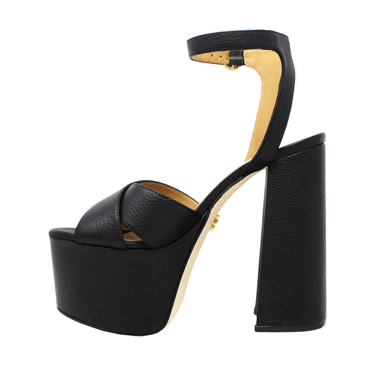 AURA 150 - Negro Regina Romero Zapato Sandalia Plataforma Tacon Alto Para Dama En Piel - Imagen 6