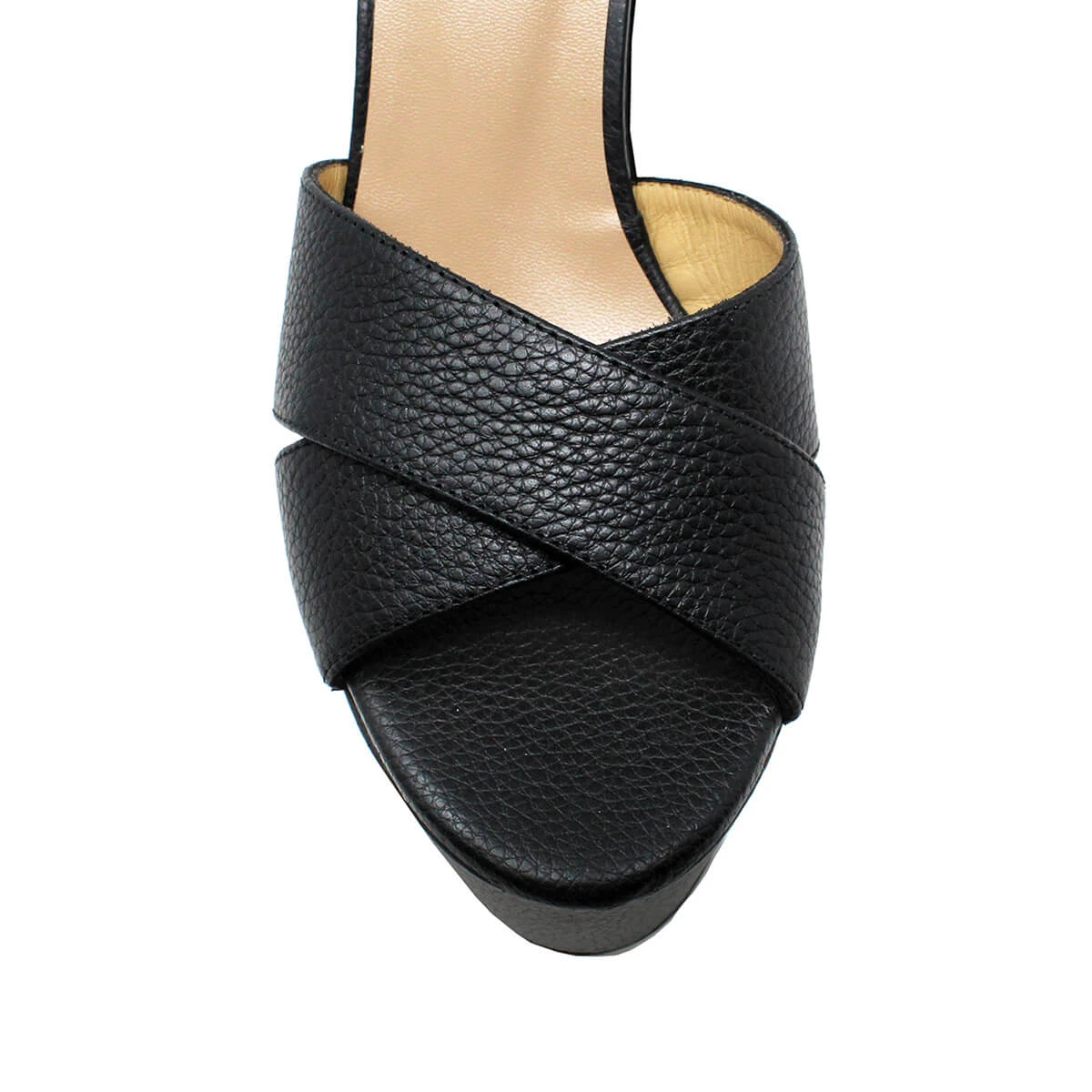 AURA 150 - Negro Regina Romero Zapato Sandalia Plataforma Tacon Alto Para Dama En Piel - Imagen 9