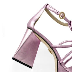 CALIPSO 95 - Rosa Metalico Regina Romero Zapato Sandalia Plataforma Tacon Alto Para Dama En Piel -Reginaromero Tienda de ventas Regina Romero zapato sandalia plataforma tacon alto Calipso 95 rosa metalico piel 4