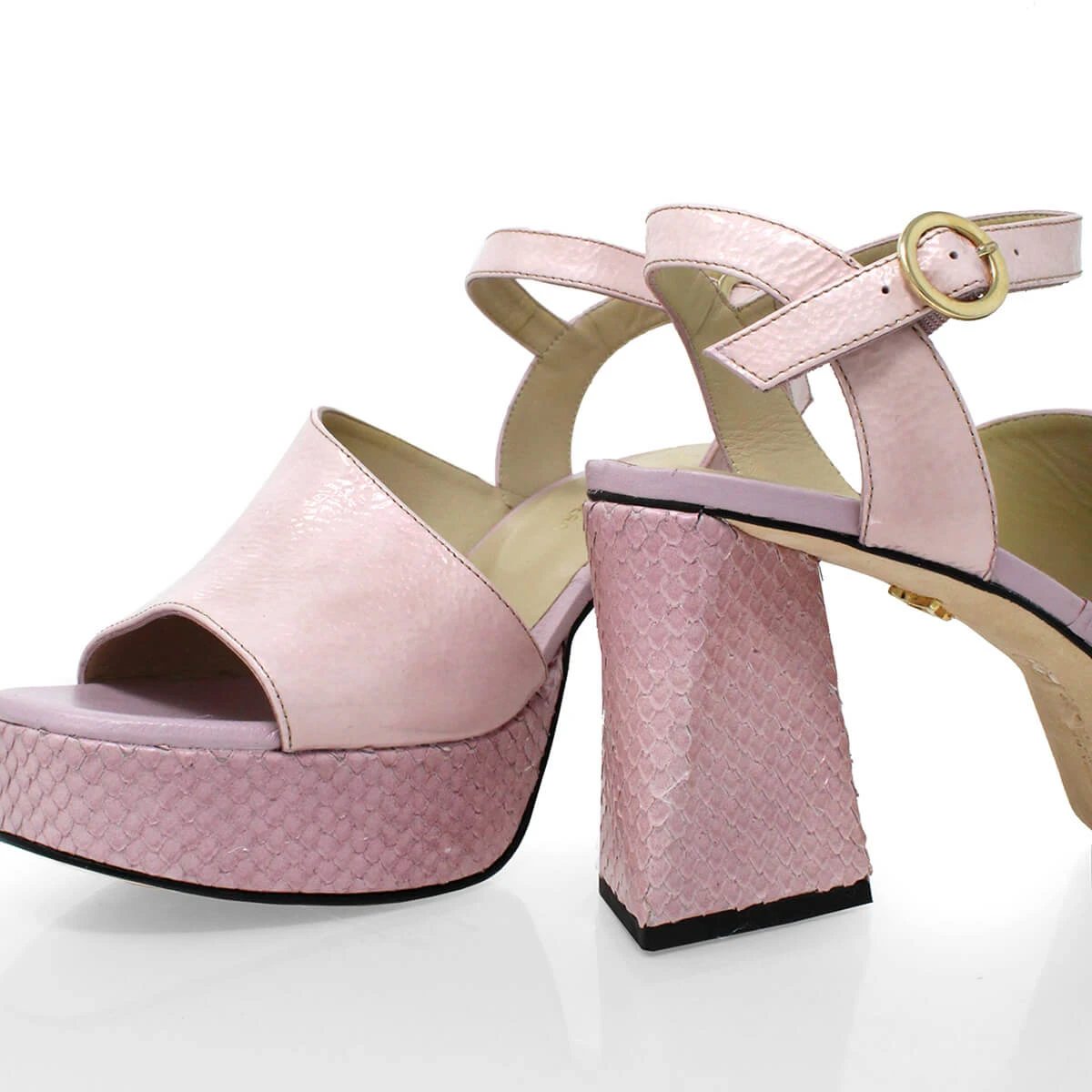 KIANA 95 - Charol Rosa Claro Regina Romero Zapato Sandalia Plataforma Tacon Alto Para Dama En Piel 11 KIANA 95 - Charol Rosa Claro Regina Romero Zapato Sandalia Plataforma Tacon Alto Para Dama En Piel - Imagen 11