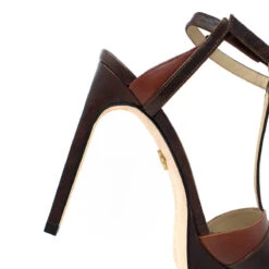 PITA 125 - Cafe Regina Romero Zapato Sandalia Plataforma Tacon Alto Para Dama En Piel -Reginaromero Tienda de ventas Regina Romero zapato sandalia plataforma tacon alto Pita 125 cafe ante piel 4