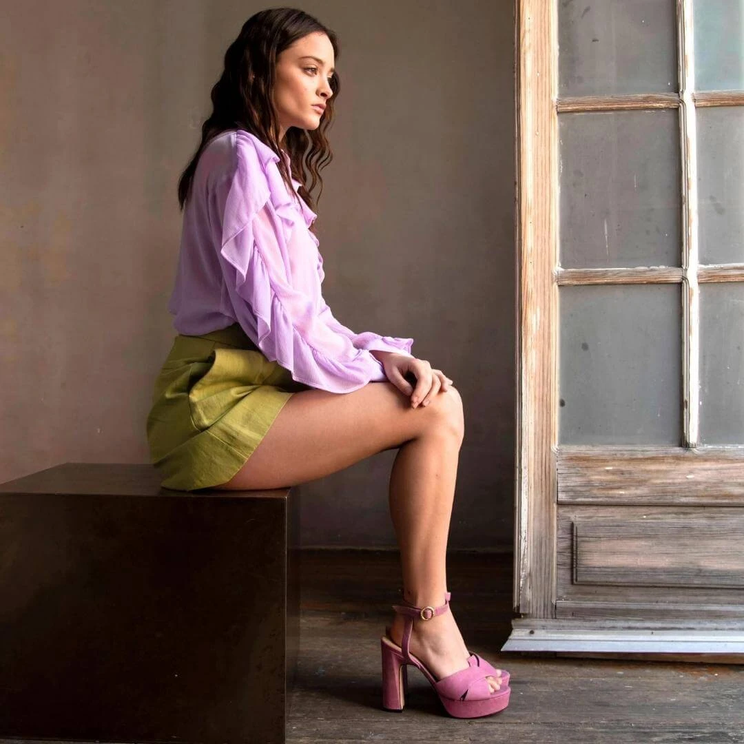 VENUS 120 - Rosa Regina Romero Zapato Sandalia Plataforma Tacon Alto Para Dama En Piel - Imagen 4