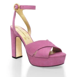 VENUS 120 - Rosa Regina Romero Zapato Sandalia Plataforma Tacon Alto Para Dama En Piel -Reginaromero Tienda de ventas Regina Romero zapato sandalia plataforma tacon alto Venus 120 rosa piel 3