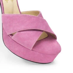 VENUS 120 - Rosa Regina Romero Zapato Sandalia Plataforma Tacon Alto Para Dama En Piel -Reginaromero Tienda de ventas Regina Romero zapato sandalia plataforma tacon alto Venus 120 rosa piel 7