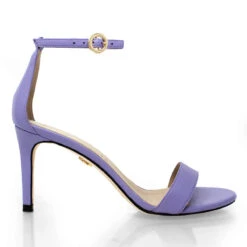 CLAUDINE 85 - Lila Regina Romero Zapato Sandalia Zapatilla Tacon Alto Para Dama En Piel