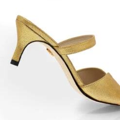 VEGA 60 - Oro Regina Romero Zapato Sandalia Zapatilla Tacon Bajo Para Dama En Piel -Reginaromero Tienda de ventas Regina Romero zapato sandalia zapatilla tacon bajo Vega 60 oro piel 4