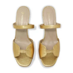 VEGA 60 - Oro Regina Romero Zapato Sandalia Zapatilla Tacon Bajo Para Dama En Piel -Reginaromero Tienda de ventas Regina Romero zapato sandalia zapatilla tacon bajo Vega 60 oro piel 6