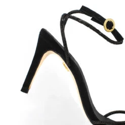 ELOISE 85 GLAM - Ante Negro Regina Romero Zapato Sandalia Zapatilla Tacon Alto Para Dama En Piel -Reginaromero Tienda de ventas Regina Romero zapato zapatilla sandalia tacon alto Eloise 85 negro piel 4