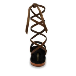 ASHA - Bronce Regina Romero Resort Zapato Sandalia De Piso Para Dama En Piel -Reginaromero Tienda de ventas Regina romero sandalia flat Asha bronce piel 4