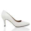 REGINA PUMP 75 - Blanco Regina Romero Zapato Zapatilla Tacon Alto Para Dama En Piel