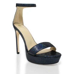 LAURA 125 - Glitter Negro Regina Romero Zapato Sandalia Plataforma Tacon Alto Para Dama En Piel -Reginaromero Tienda de ventas Regina romero zapatilla sandalia plataforma Laura negro piel 5