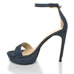 LAURA 125 - Glitter Negro Regina Romero Zapato Sandalia Plataforma Tacon Alto Para Dama En Piel -Reginaromero Tienda de ventas Regina romero zapatilla sandalia plataforma Laura negro piel 6