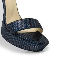 LAURA 125 - Glitter Negro Regina Romero Zapato Sandalia Plataforma Tacon Alto Para Dama En Piel -Reginaromero Tienda de ventas Regina romero zapatilla sandalia plataforma Laura negro piel 8