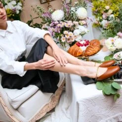 NAOMI - Tan Y Negro Regina Romero Zapato Flat Balerina De Piso Para Dama En Piel -Reginaromero Tienda de ventas balerinas naomi cafe negro regina romero lifestyle 3