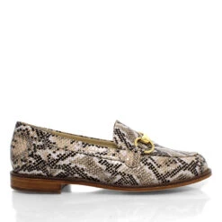 JUDY - Beige Regina Romero Zapato Mocasin De Piso Para Dama En Piel