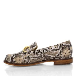 JUDY - Beige Regina Romero Zapato Mocasin De Piso Para Dama En Piel -Reginaromero Tienda de ventas mocasines judy beige regina romero izquierda