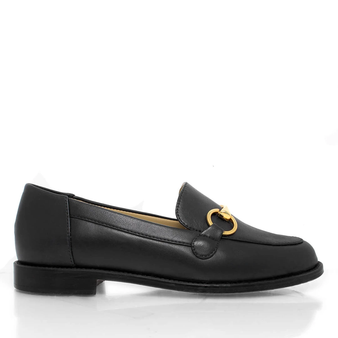 JUDY - Negro Regina Romero Zapato Mocasin De Piso Para Dama En Piel 1 JUDY - Negro Regina Romero Zapato Mocasin De Piso Para Dama En Piel