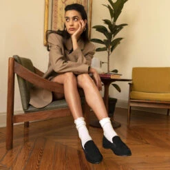 PENNY - Ante Negro Regina Romero Zapato Mocasin De Piso Para Dama En Piel -Reginaromero Tienda de ventas mocasines penny negro regina romero lifestyle 2