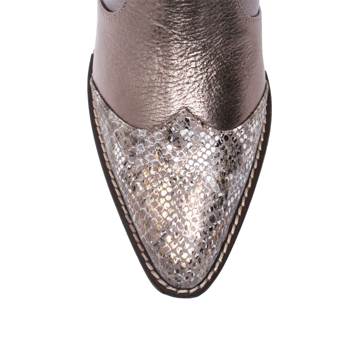 MADDIE 60 - Gris Regina Romero Zapato Bota Botin Tacon Bajo Para Dama En Piel 9 MADDIE 60 - Gris Regina Romero Zapato Bota Botin Tacon Bajo Para Dama En Piel - Imagen 9