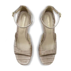 BONNIE 95 - Beige Regina Romero Zapato Sandalia Plataforma Tacon Alto Para Dama En Piel -Reginaromero Tienda de ventas sandalias plataforma bonnie beige regina romero cenital