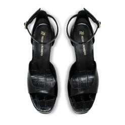 BONNIE 95 - Negro Regina Romero Zapato Sandalia Plataforma Tacon Alto Para Dama En Piel -Reginaromero Tienda de ventas sandalias plataforma bonnie negro regina romero cenital