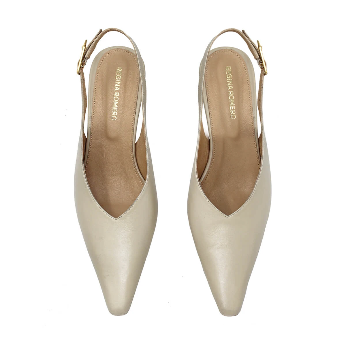 FENICIA 60 - Beige Regina Romero Zapato Zapatilla Tacon Bajo Para Dama En Piel 7 FENICIA 60 - Beige Regina Romero Zapato Zapatilla Tacon Bajo Para Dama En Piel - Imagen 7