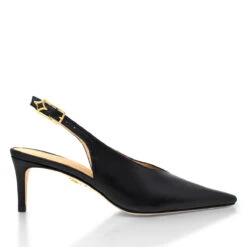 FENICIA 60 - Negro Regina Romero Zapato Zapatilla Tacon Bajo Para Dama En Piel