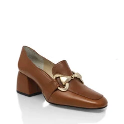 GRETA 40 - Miel Regina Romero Zapato Zapatilla Tacon Bajo Para Dama En Piel -Reginaromero Tienda de ventas zapatillas greta cafe regina romero 3 4