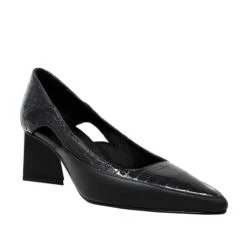 JOSEFINA 50 - Negro Regina Romero Zapato Zapatilla Tacon Bajo Para Dama En Piel -Reginaromero Tienda de ventas zapatillas josefina negro regina romero 3 4