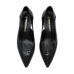 JOSEFINA 50 - Negro Regina Romero Zapato Zapatilla Tacon Bajo Para Dama En Piel -Reginaromero Tienda de ventas zapatillas josefina negro regina romero cenital